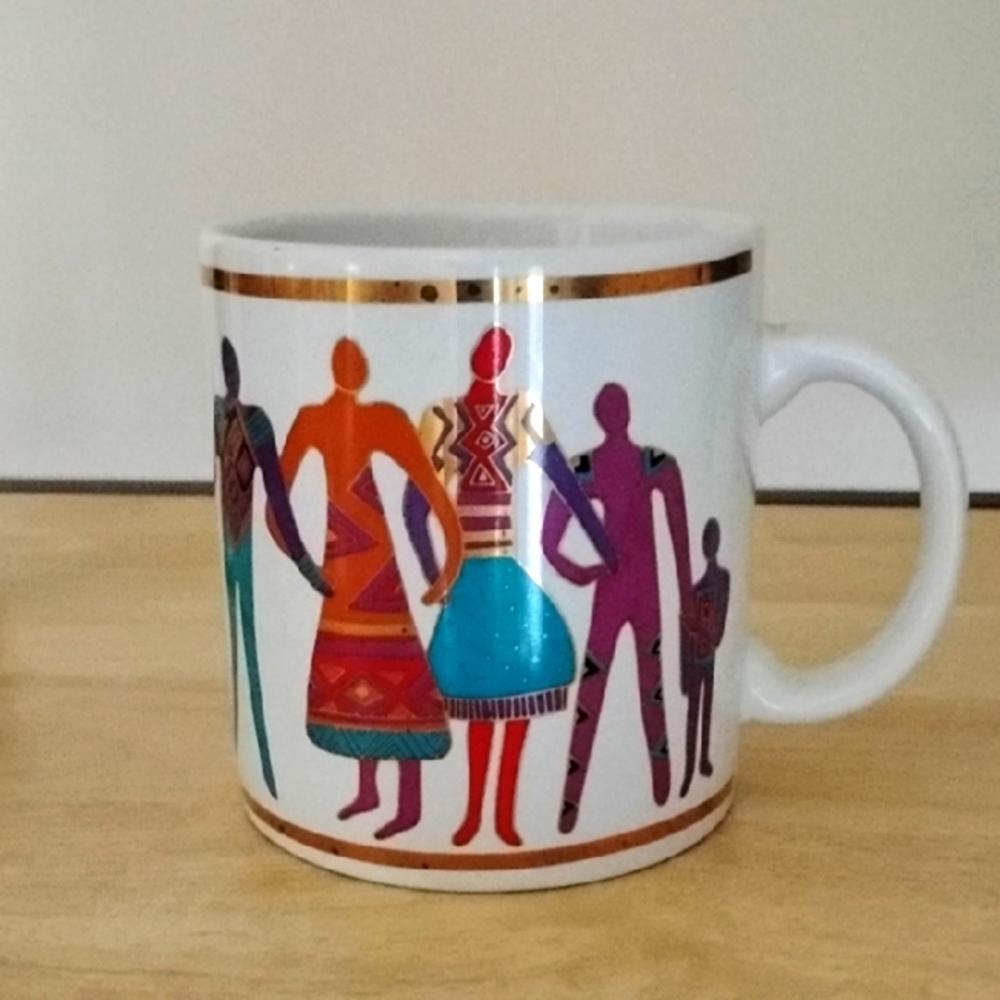 ♥️HP♥️Vintage Laurel Burch "Art Of Human Being" Large Mug
